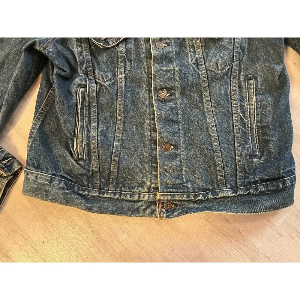 VTG 70s Levis Denim Trucker Jacket Blue Jean Pointed Collar 40 S/M